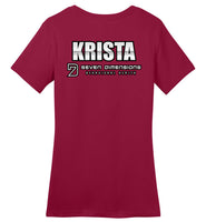 Seven Dimensions - Krista, Flower - District Made Ladies Perfect Weight Tee