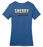 Seven Dimensions - Sherry, Flower - District Made Ladies Perfect Weight Tee
