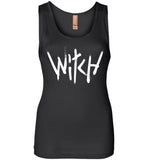 Witch - White Text Womens Jersey Tank
