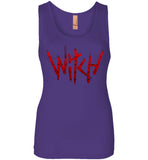 Witch - Red Text Womens Jersey Tank