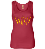 Witch- Fire Text Womens Jersey Tank