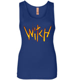 Witch- Fire Text Womens Jersey Tank