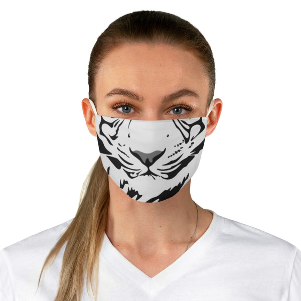 White Tiger Fabric Face Mask
