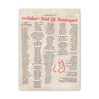 Bobby The Alchemist's Poems - The Ballad of Bold Sir Beauregard - Canvas Gallery Wraps