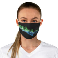 Blue-Green Wave Fabric Face Mask