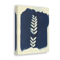 Hanna Rae, Prussian Bleu - Cyanotype Twig & Leaves - Canvas Gallery Wraps