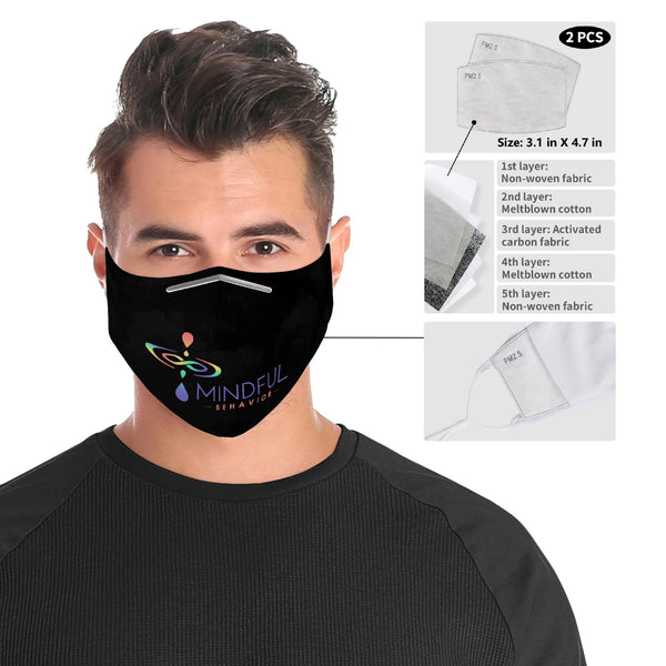 Mindful Behavior Classic Cloth Face Mask with Filter Pocket for Adults