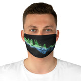 Blue-Green Wave Fabric Face Mask