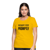 Prompt Fade Promptly Women’s Premium T-Shirt - sun yellow