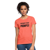 Prompt Fade Promptly Women's T-Shirt - heather coral