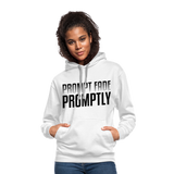 Prompt Fade Promptly Contrast Hoodie - white/gray