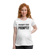Prompt Fade Promptly Women’s Maternity T-Shirt - white
