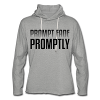 Prompt Fade Promptly Unisex Lightweight Terry Hoodie - heather gray