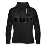 Prompt Fade Promptly Unisex Lightweight Terry Hoodie - charcoal gray