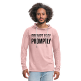 Prompt Fade Promptly Unisex Lightweight Terry Hoodie - cream heather pink