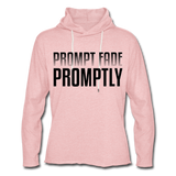 Prompt Fade Promptly Unisex Lightweight Terry Hoodie - cream heather pink