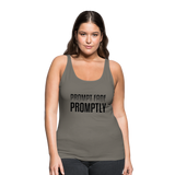 Prompt Fade Promptly Women’s Premium Tank Top - asphalt gray