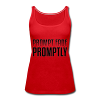 Prompt Fade Promptly Women’s Premium Tank Top - red