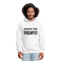 Prompt Fade Promptly Men's Hoodie - white