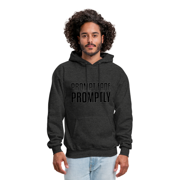 Prompt Fade Promptly Men's Hoodie - charcoal gray