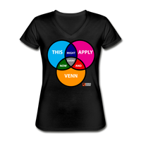 Every Now & Venn Women's V-Neck T-Shirt - black
