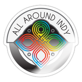 All Around Indy Alt Logo Sticker - white glossy