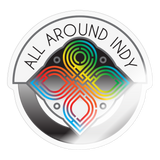 All Around Indy Alt Logo Sticker - transparent glossy