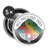 All Around Indy Alt Logo Buttons large 2.2'' (5-pack) - white