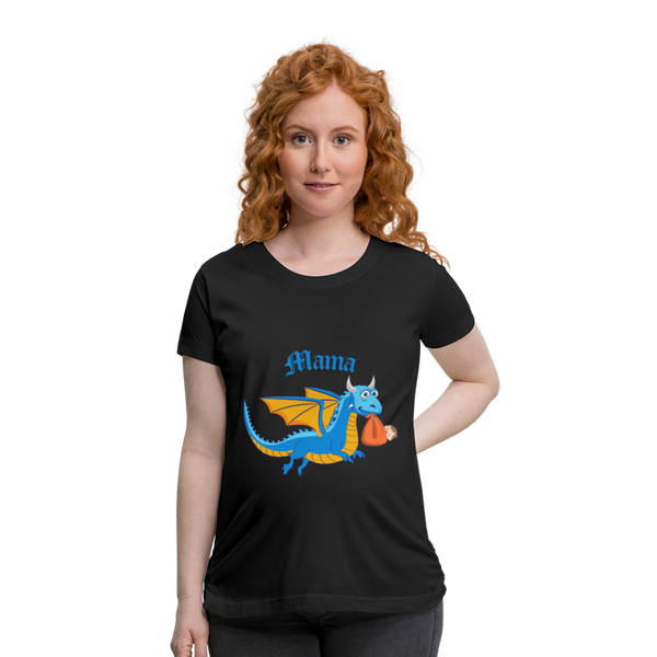 Blue Mama Dungeons, Diapers, & Dragon's Maternity T-Shirt - black