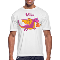 Pink Papa Dungeons, Diapers, & Dragon's Moisture Wicking Performance T-Shirt - white