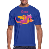 Pink Papa Dungeons, Diapers, & Dragon's Moisture Wicking Performance T-Shirt - royal blue