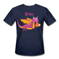 Pink Papa Dungeons, Diapers, & Dragon's Moisture Wicking Performance T-Shirt - navy