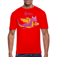 Pink Papa Dungeons, Diapers, & Dragon's Moisture Wicking Performance T-Shirt - red