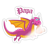 Pink Papa Dungeons, Diapers, & Dragon's Sticker - white glossy