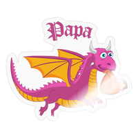 Pink Papa Dungeons, Diapers, & Dragon's Sticker - transparent glossy