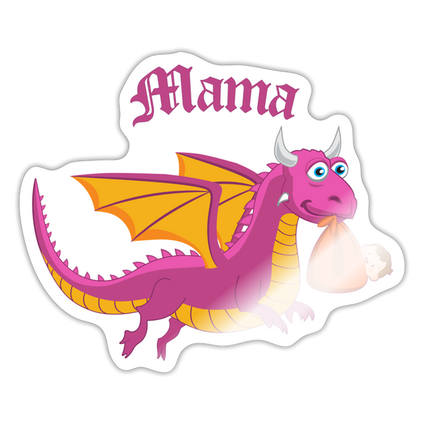 Pink Mama Dungeons, Diapers, & Dragon's Sticker - white glossy