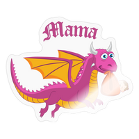 Pink Mama Dungeons, Diapers, & Dragon's Sticker - transparent glossy