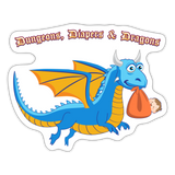 Blue Dungeons, Diapers, & Dragon's Sticker - white matte