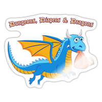 Blue Dungeons, Diapers, & Dragon's Sticker - white glossy