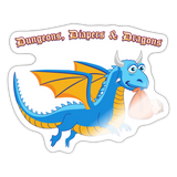 Blue Dungeons, Diapers, & Dragon's Sticker - white glossy