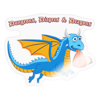 Blue Dungeons, Diapers, & Dragon's Sticker - transparent glossy