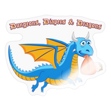 Blue Dungeons, Diapers, & Dragon's Sticker - transparent glossy