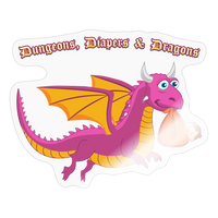 Pink Dungeons, Diapers, & Dragon's Sticker - transparent glossy
