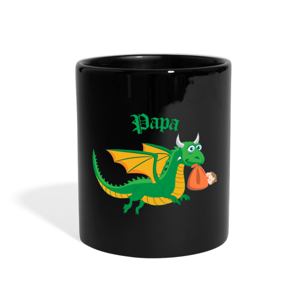 Green Papa Dungeons, Diapers, & Dragon's Mug - black