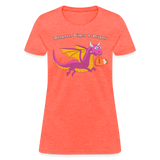 Dungeons, Diapers, & Dragon's Women's T-Shirt - heather coral