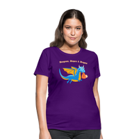 Blue Dungeons, Diapers, & Dragons Women's T-Shirt - purple