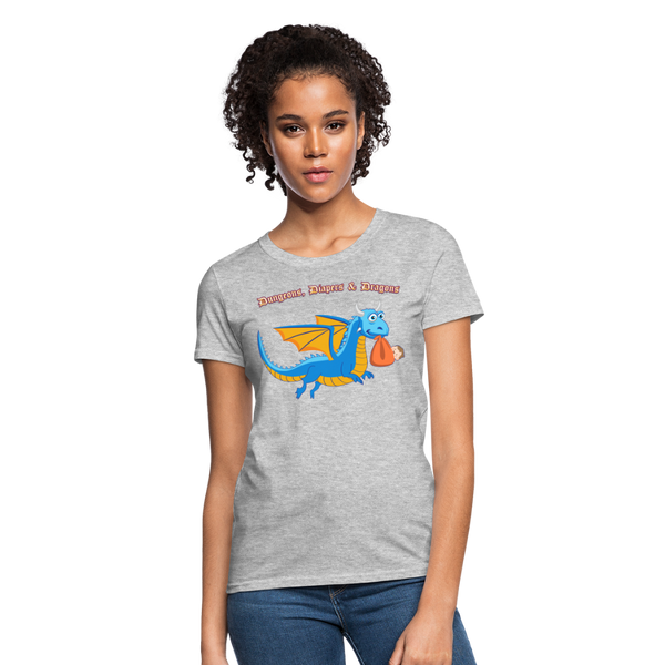 Blue Dungeons, Diapers, & Dragons Women's T-Shirt - heather gray