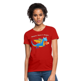 Blue Dungeons, Diapers, & Dragons Women's T-Shirt - red