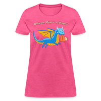 Blue Dungeons, Diapers, & Dragons Women's T-Shirt - heather pink