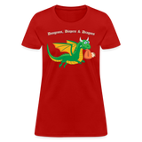 Green Dungeons, Diapers, & Dragons Women's T-Shirt - red